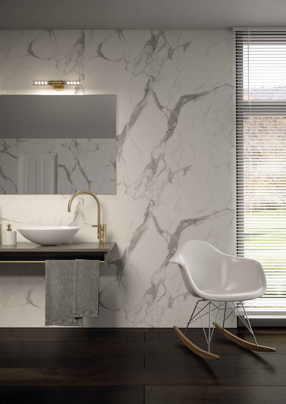 Nuance Tongue & Groove Panel - 2420 x 1200 x 11mm - Calacatta Statuario
