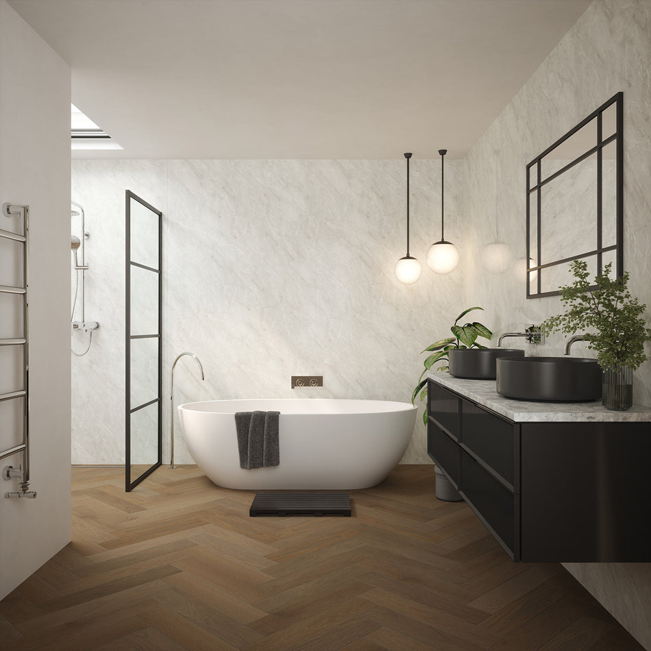 Nuance Tongue & Groove Panel - 2420 x 600 x 11mm - Carnico Marble