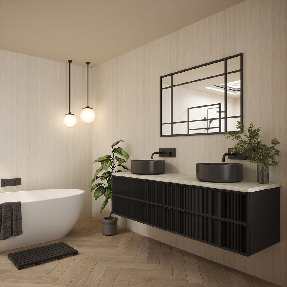 Nuance Tongue & Groove Panel - 2420 x 600 x 11mm - Light Travertine