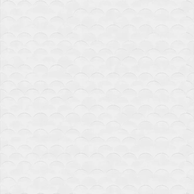 Kinewall Panel - 2500x1250mm - White Scalloped Edge