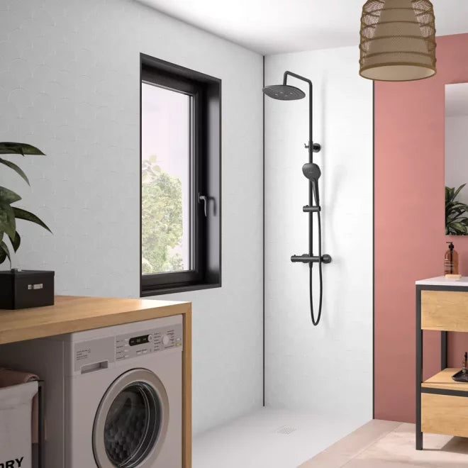 Kinewall Panel - 2500x1250mm - White Scalloped Edge