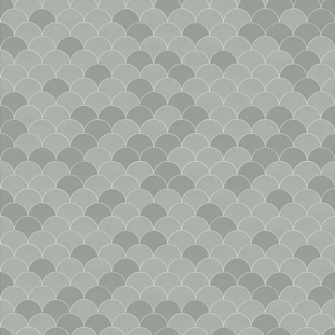 Kinewall Panel - 2500x1250mm - Sage Scalloped Edge