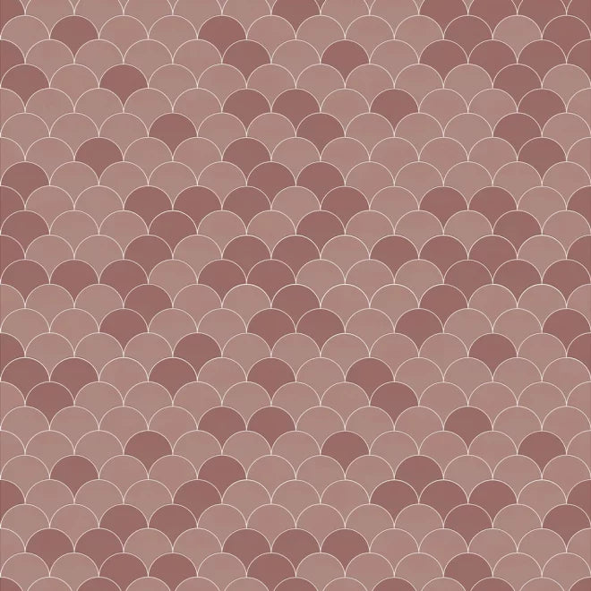 Kinewall Panel - 2500x1250mm - Terracotta Scalloped Edge