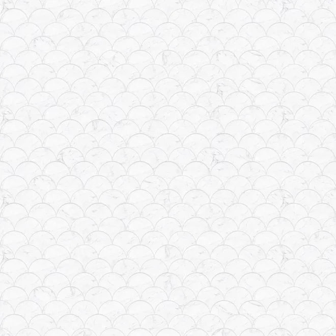 Kinewall Panel - 2500x1250mm - Marble Scalloped Edge