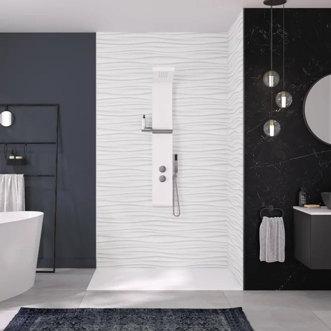 Kinewall Panel - 2500x1250mm - White Waves